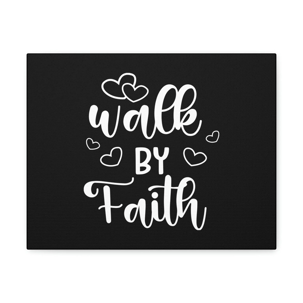 Scripture Walls Walk By Faith 2 Corinthians 5:7 Hearts Black Christian Wall Art